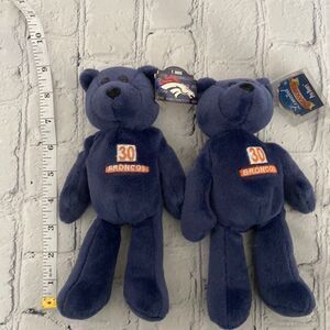 💙NWT Vintage Terrell Davis Blue Beanie Baby Denver Broncos Bear